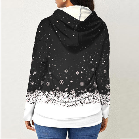 Printed Milu deer Plus Size Women's Long Sleeved Hoodies